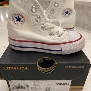 Infant white high top converse